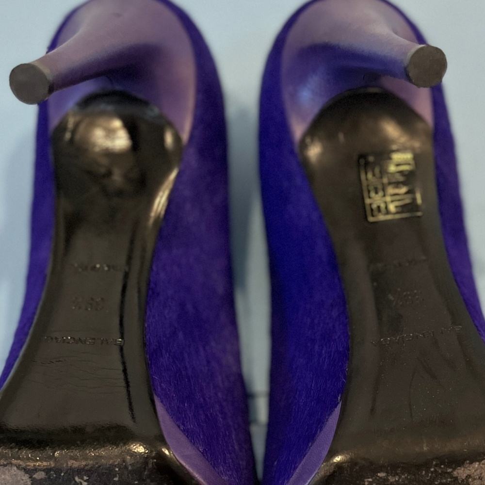 Balenciaga Pony pair pumps purple 39.5 EUR 8.5 US only worn once. $350 OBO - Picture 5 of 5